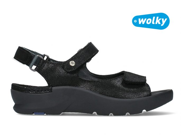 De daadwerkelijke Ontwarren wetgeving Wolky Delft 0392715 sandaal zwart - Aalders Schoenmode