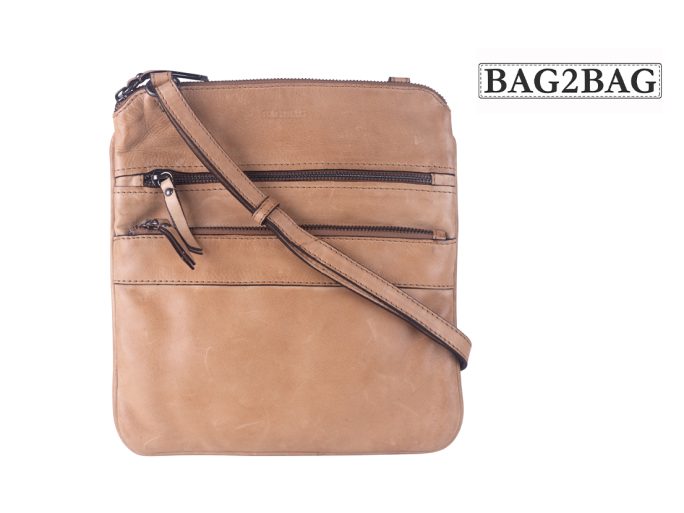 Bag2Bag Zarko camel schoudertas