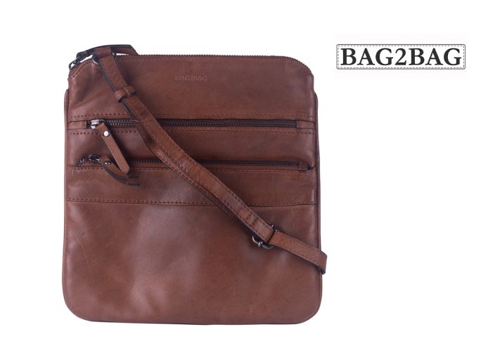 Bag2Bag Zarko cognac schoudertas